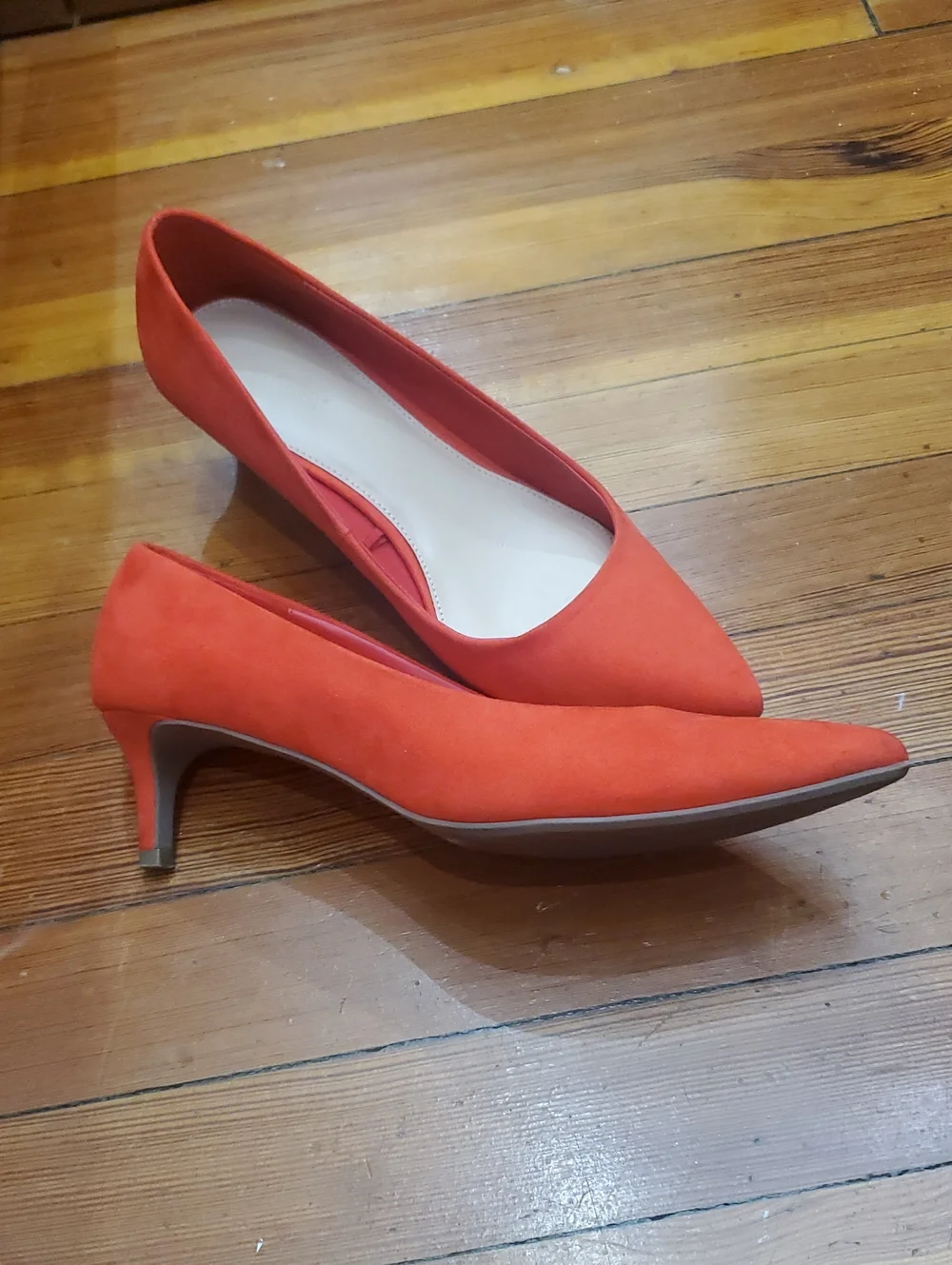 Faux Suede Kitten Heel